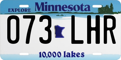 MN license plate 073LHR