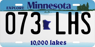 MN license plate 073LHS