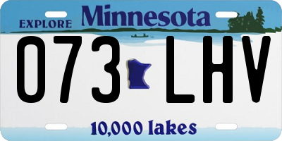 MN license plate 073LHV