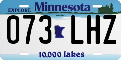MN license plate 073LHZ