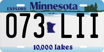 MN license plate 073LII