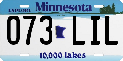 MN license plate 073LIL