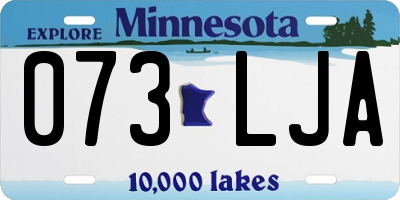 MN license plate 073LJA