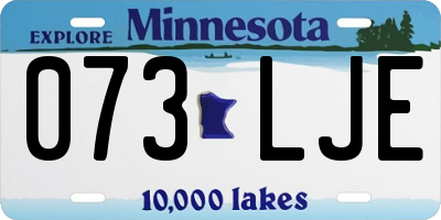 MN license plate 073LJE