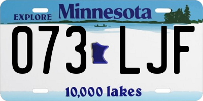 MN license plate 073LJF