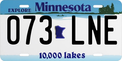 MN license plate 073LNE