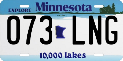 MN license plate 073LNG