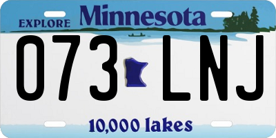 MN license plate 073LNJ