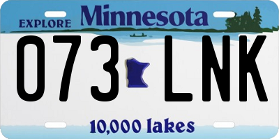 MN license plate 073LNK