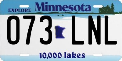 MN license plate 073LNL