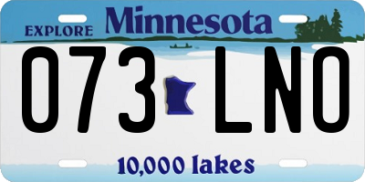 MN license plate 073LNO