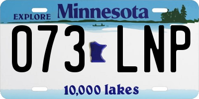 MN license plate 073LNP