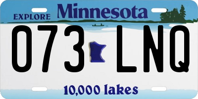 MN license plate 073LNQ