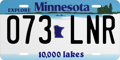 MN license plate 073LNR