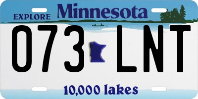 MN license plate 073LNT