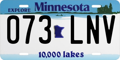 MN license plate 073LNV