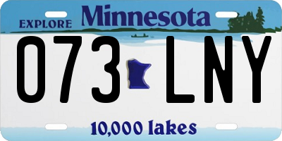 MN license plate 073LNY