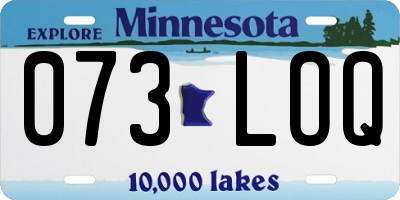 MN license plate 073LOQ