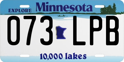 MN license plate 073LPB