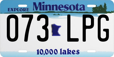 MN license plate 073LPG