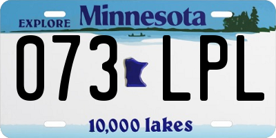 MN license plate 073LPL