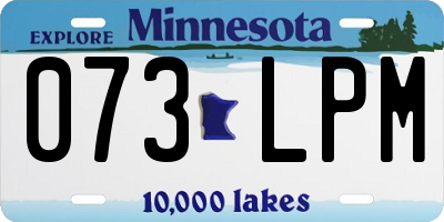MN license plate 073LPM