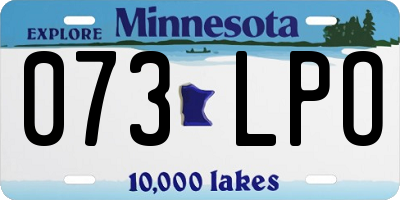MN license plate 073LPO