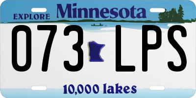 MN license plate 073LPS