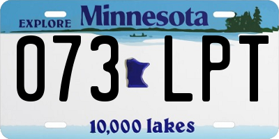 MN license plate 073LPT