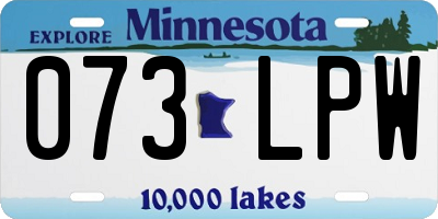 MN license plate 073LPW