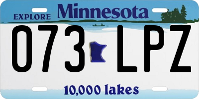 MN license plate 073LPZ