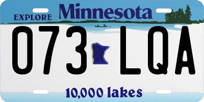 MN license plate 073LQA