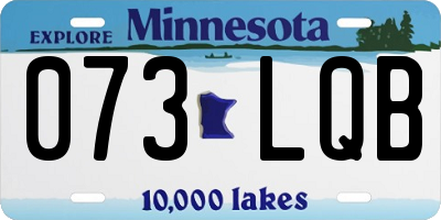 MN license plate 073LQB