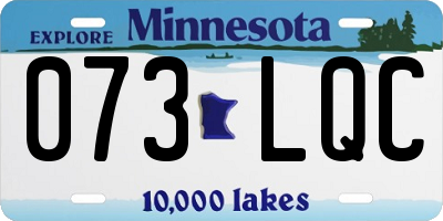 MN license plate 073LQC