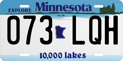 MN license plate 073LQH