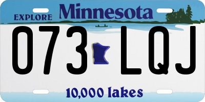 MN license plate 073LQJ