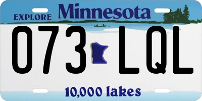 MN license plate 073LQL