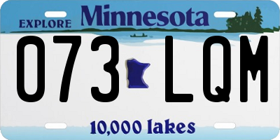 MN license plate 073LQM