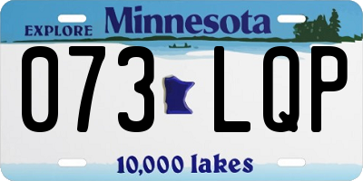 MN license plate 073LQP