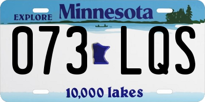 MN license plate 073LQS