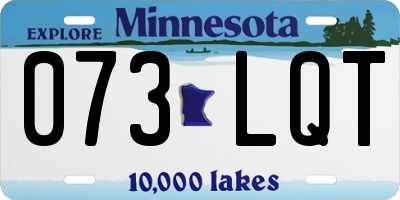 MN license plate 073LQT