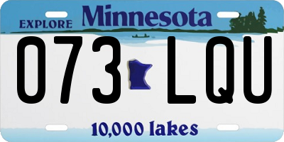 MN license plate 073LQU