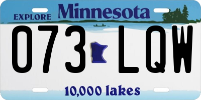 MN license plate 073LQW