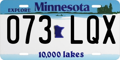 MN license plate 073LQX