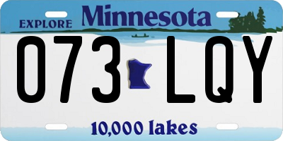 MN license plate 073LQY