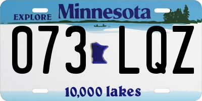 MN license plate 073LQZ