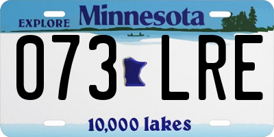 MN license plate 073LRE