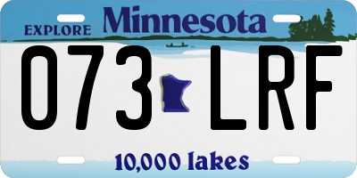 MN license plate 073LRF