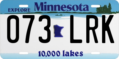 MN license plate 073LRK