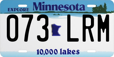 MN license plate 073LRM